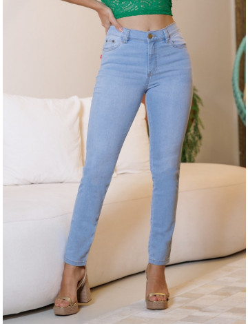 Calça Jeans Skinny Atacado Feminina Revanche Tondela Azul