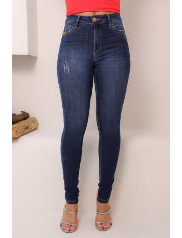 Calça Jeans Skinny Barra Normal Com Elastano Atacado Feminina Revanche Lucerna Azul