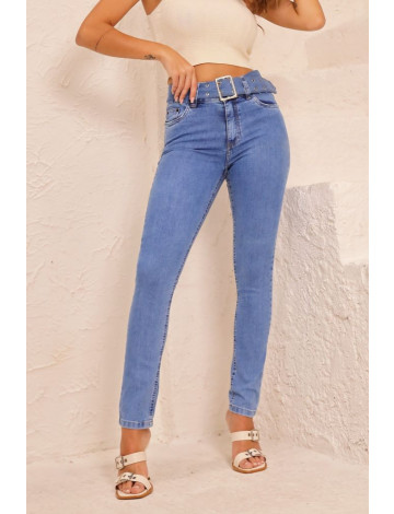 Calça Jeans Skinny Com Cinto Atacado Feminina Revanche Merlo Unica Avulsa 36