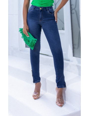 Calça Jeans Skinny Com Zíper Na Barra Atacado Feminina Revanche Rubineia