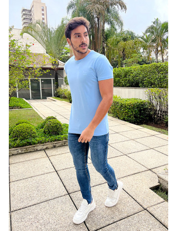 Cal a Jeans Skinny Cropped Barra Cortada Atacado Masculina