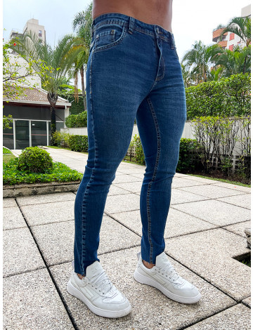 Cal a Jeans Skinny Cropped Barra Cortada Atacado Masculina