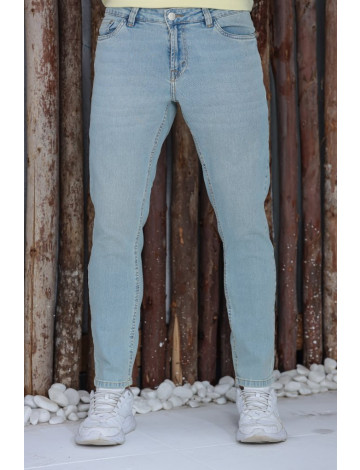 Calça Skinny Jeans Com Cós Bordado Atacado Masculina Revanche Tarso Azul