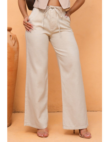 Calça Wide Leg Com Amarração Atacado Feminina Revanche Benifallet Unica
