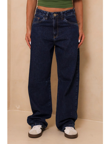 Calça Jeans Baggy Com Recortes Atacado Feminino Revanche Arelate