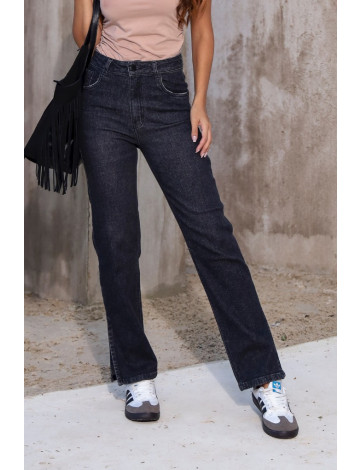 Calça Jeans Mom Abertura Lateral Atacado Feminina Revanche Mariame Unica
