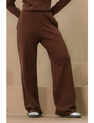 Calça Moletom Cos Com Elastico Atacado Feminino Revanche Doceia Marrom