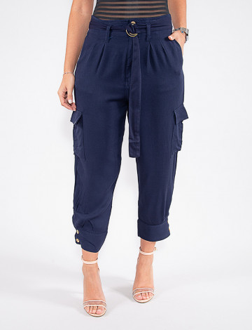Calça tatica feminina azul marinho sales