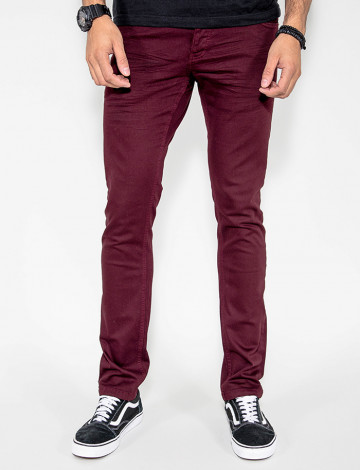 Calça Color Atacado de Sarja Masculino Revanche Piacenza Bordo Frente