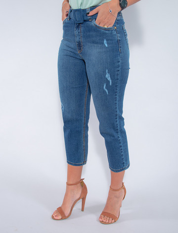 calça jeans feminina capri