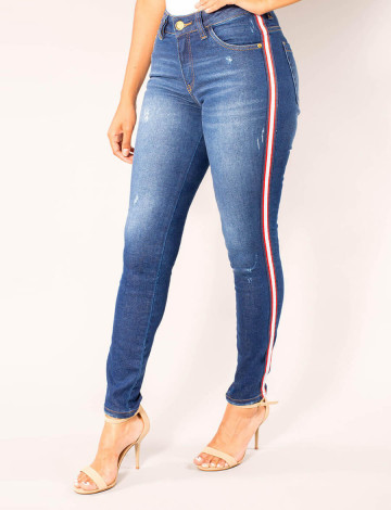 Calça Jeans Atacado Cigarrete Galão Lat Feminino Revanche Genova 2 Frente 1