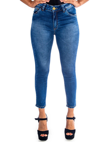 Calça Jeans Atacado Cropped Feminino Revanche Adilene Frente