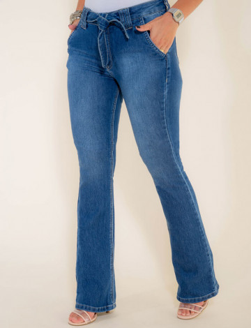 calça jeans de laço