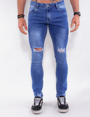 Calça Jeans Atacado Masculina Revanche Costa Rica Azul Frente