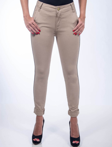 Calça Sarja Atacado Skinny Friso Feminina Revanche Rebate Frente