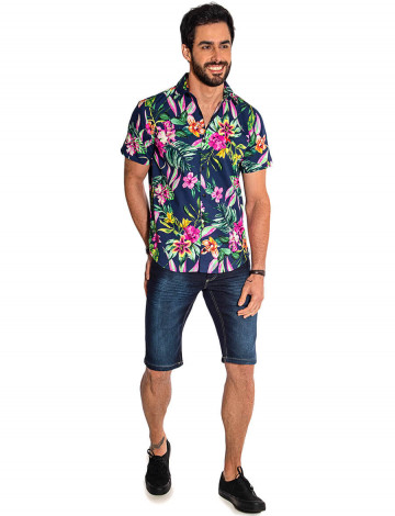 Blusa masculina florida social top