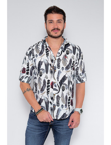 Camisa Atacado Masculina Revanche Lenard Branco Frente