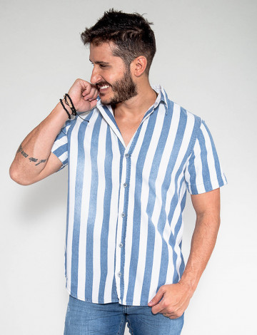 Camisa Jeans Atacado Masculina Revanche Cuba Lado