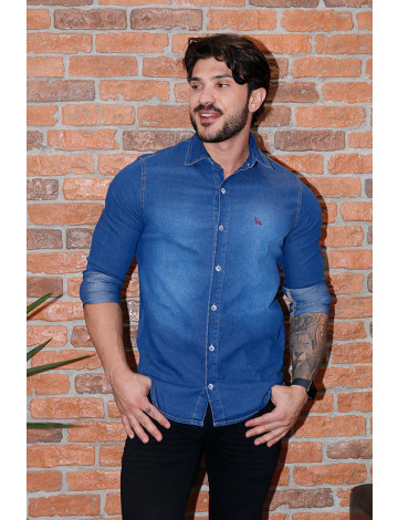 Camisa clearance jeans bordada