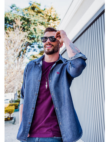 Camisa Jeans Manga Longa Atacado Masculina Revanche Yan Roupas
