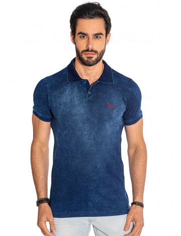 Camisa Polo Atacado Basica Masculino Revanche Modena Azul Marinho Frente