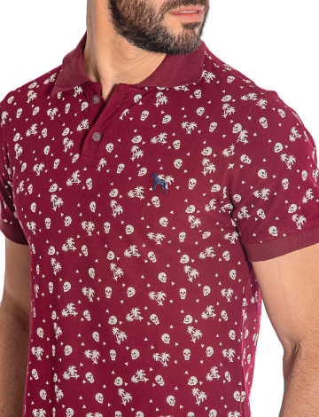 Camisa Polo Atacado Estampada Masculina Revanche Skull Roupas