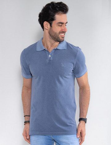 Camisa Polo Atacado Masculino Revanche Compenhag Azul Murano Frente