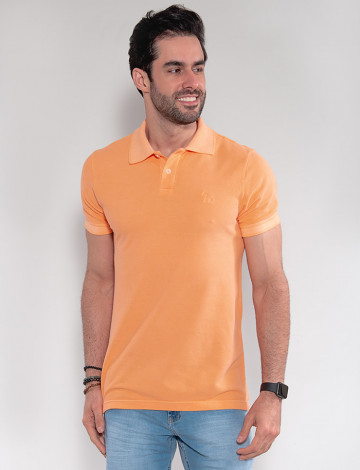 Camisa Polo Atacado Masculino Revanche Compenhag Laranja Frente