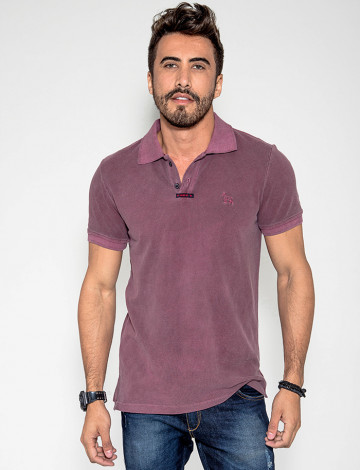 Camisa Polo Atacado Masculino Revanche Compenhag Roxo Frente