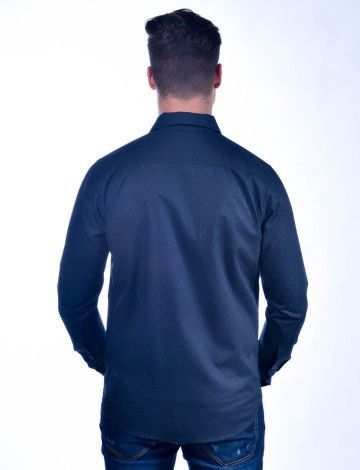 Camisa Social Atacado Manga Longa com Micro Estampa Masculino