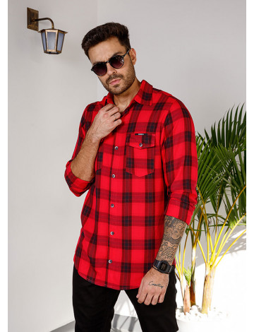 Camisa Xadrez Manga Longa Atacado Masculina Revanche Bohicon