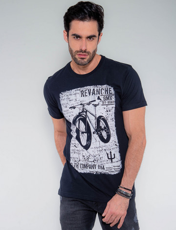 Camiseta Atacado Bike Masculina Revanche Guiana Preto Frente