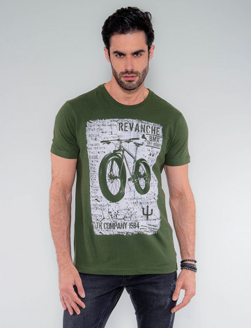 Camiseta Atacado Bike Masculina Revanche Guiana Verde Frente