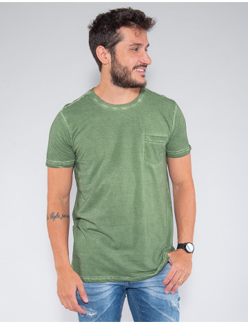 Camiseta Atacado c/ Bolso Masculina Revanche Lituânia Verde Frente