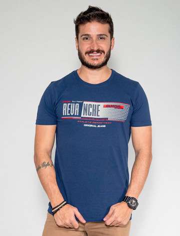 Camiseta Atacado Classic Masculina Revanche Bélgica Azul Marinho Frente