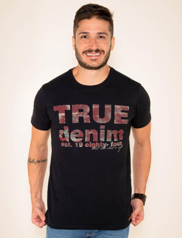 Camiseta Atacado Estampada Masculina Revanche Giugliano preto frente