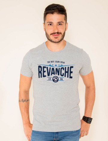 Camiseta Atacado Estampada Masculina Revanche Jacksonville Mescla Frente