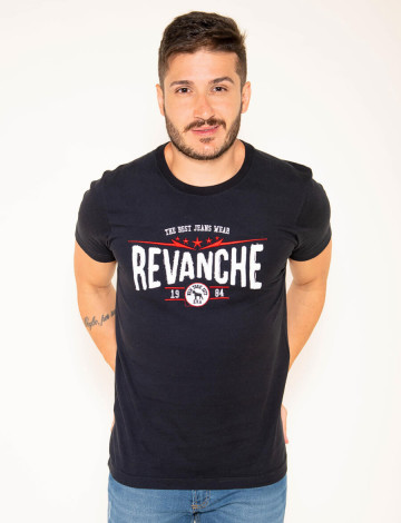 Camiseta Atacado Estampada Masculina Revanche Jacksonville Preto