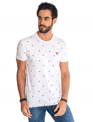 Camiseta Atacado Estampada Masculina Revanche Sacramento Branca Frente