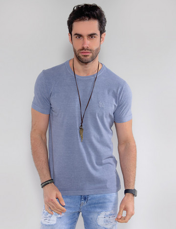 Camiseta Atacado Estonada Masculina Revanche Belmopã Azul Murano Frente