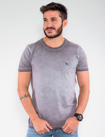 Camiseta Atacado Estonada Masculina Revanche Belmopã Cinza Frente