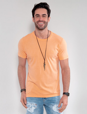 Camiseta Atacado Estonada Masculina Revanche Belmopã Laranja Frente