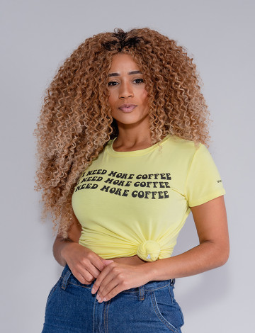 Camiseta Atacado Feminina Revanche Geovana Amarelo