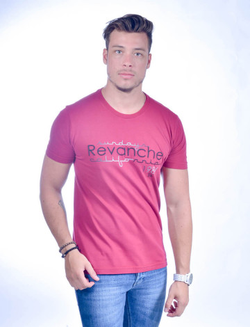 Camiseta Atacado Masculina Bordado Revanche Estampa 1984 Dog  Rosa Frente