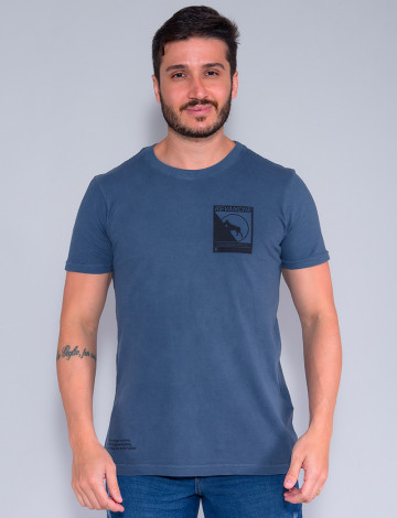 Camiseta Atacado Masculina Revanche Ari Azul Marinho Frente