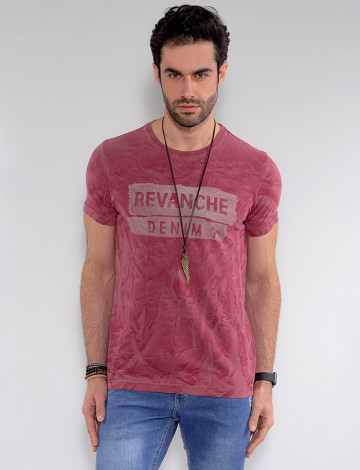 Camiseta Atacado Masculina Revanche Chanler Vermelho Frente