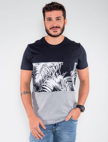 Camiseta Atacado Masculina Revanche Dual Color Preto Frente