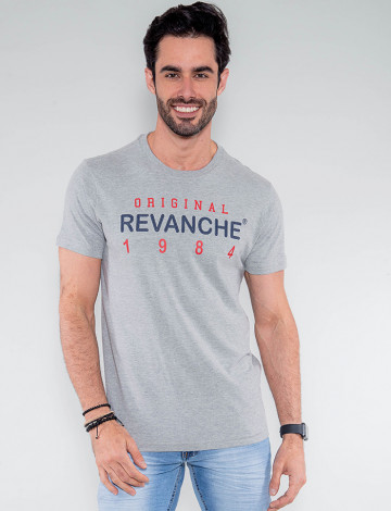 Camiseta Atacado Masculina Revanche Eslováquia Mescla Frente