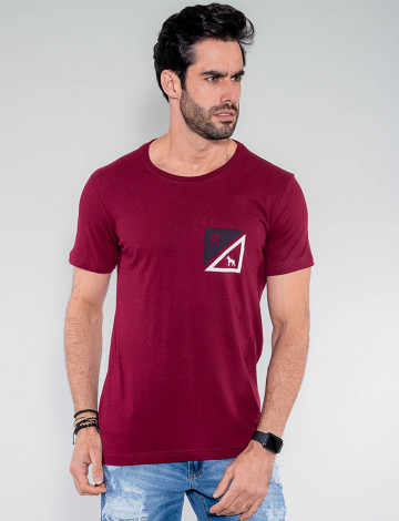 Camiseta Atacado Masculina Revanche Granada Vinho Frente