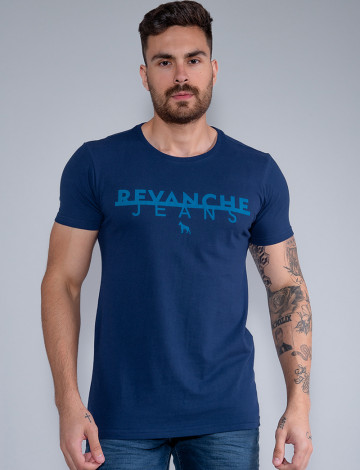 Camiseta Atacado Masculino Revanche João Pedro Azul Marinho